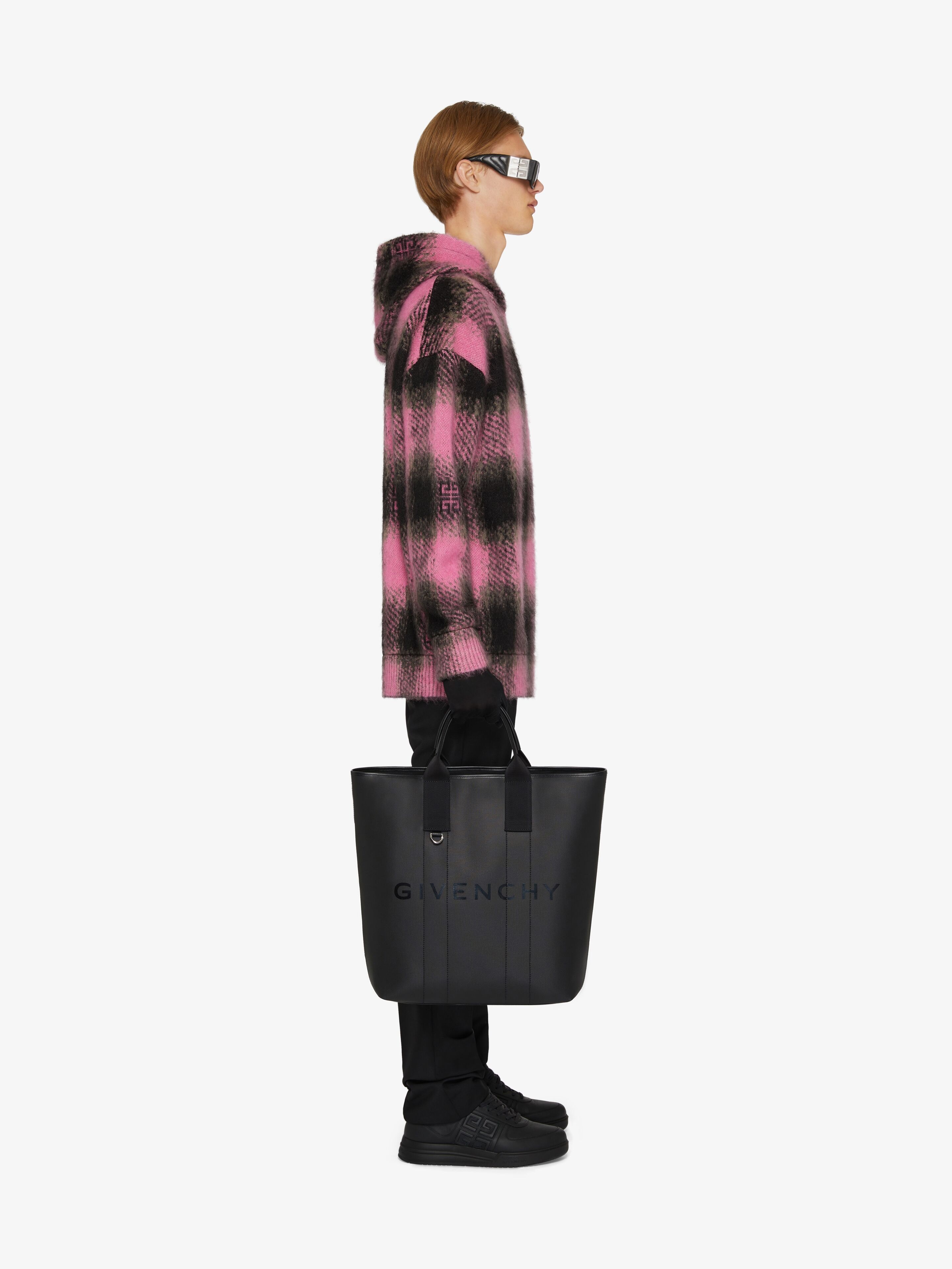 HOODIE IN 4G PLAID MOHAIR - 3