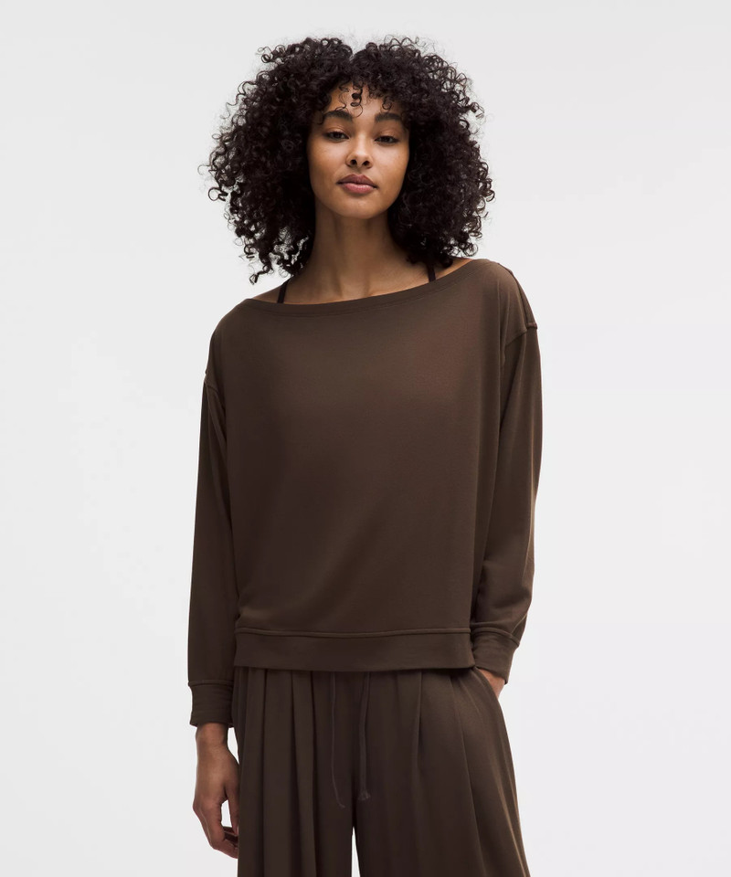 BeCalm Oversized Boatneck Long-Sleeve Shirt 1