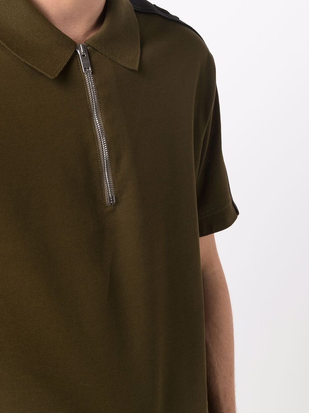 logo-tape detail polo shirt - 5