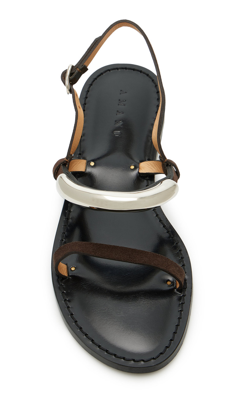 AMANU The Ghana Suede Sandals brown outlook