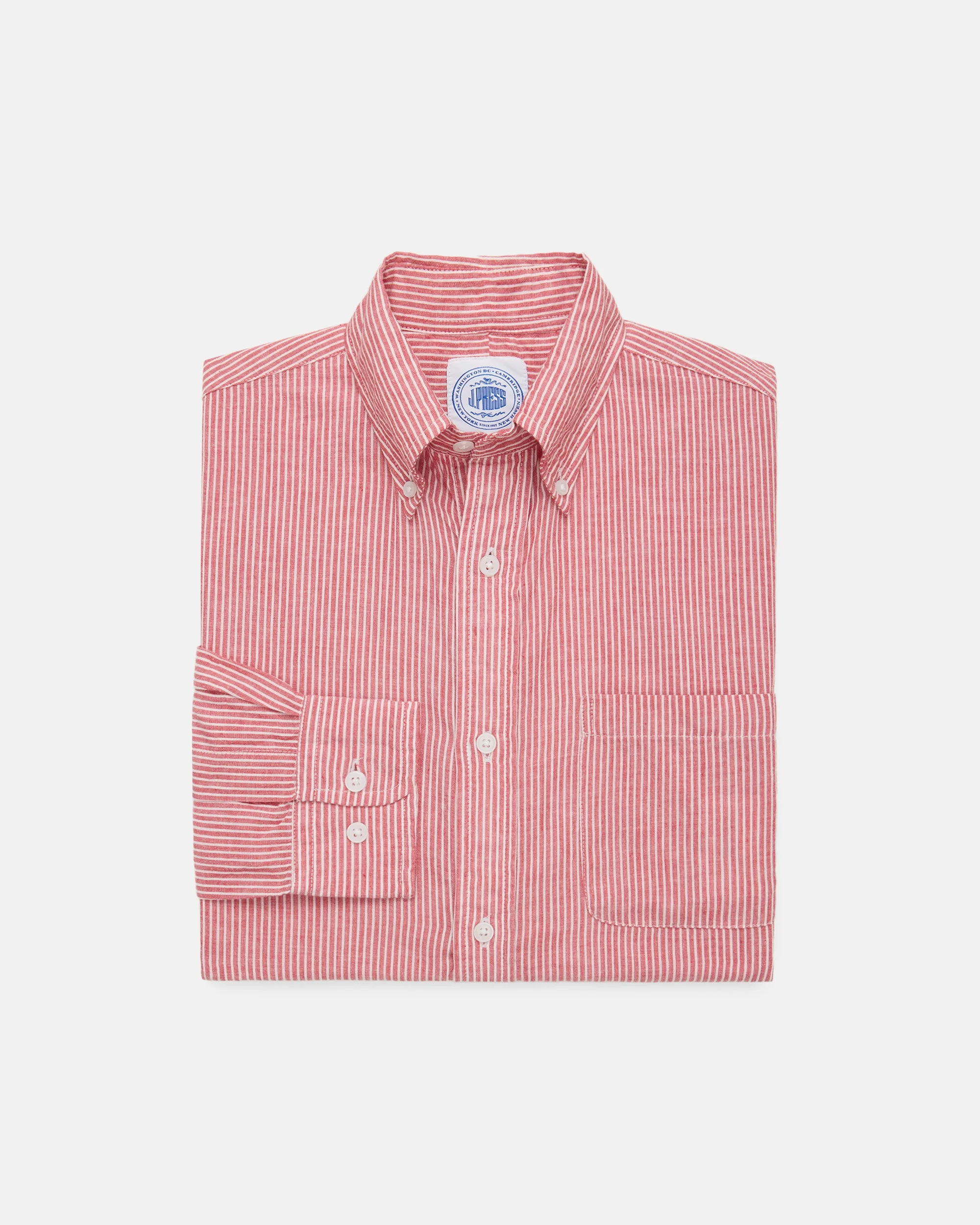 STRIPED CHAMBRAY SPORT SHIRT - CLASSIC FIT - 1