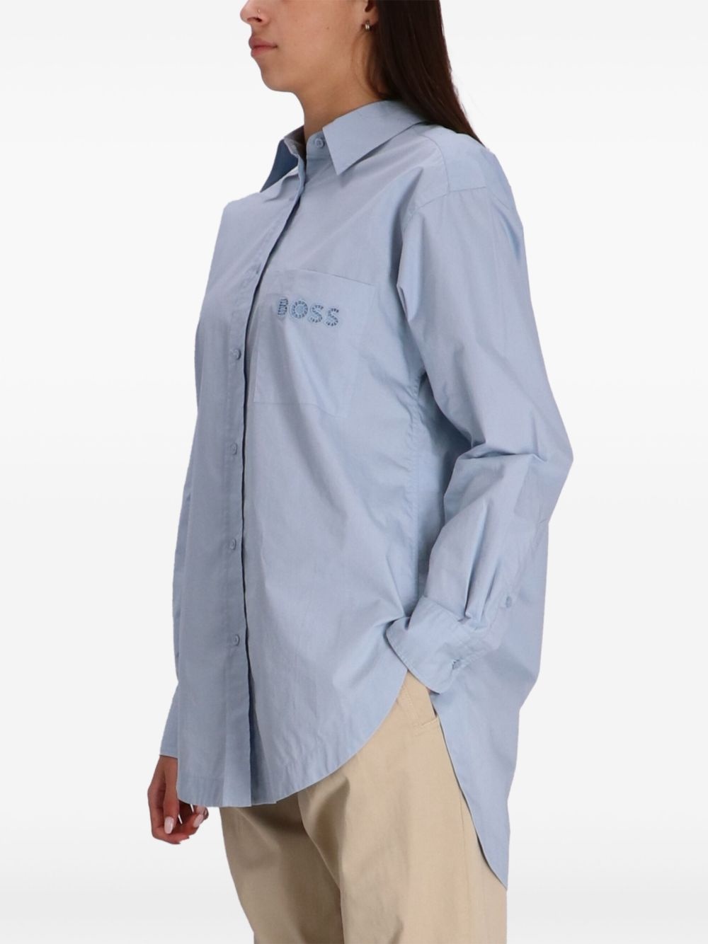 logo-embellished shirt - 3