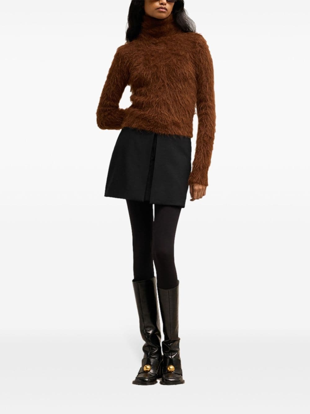 panelled mini skirt - 2