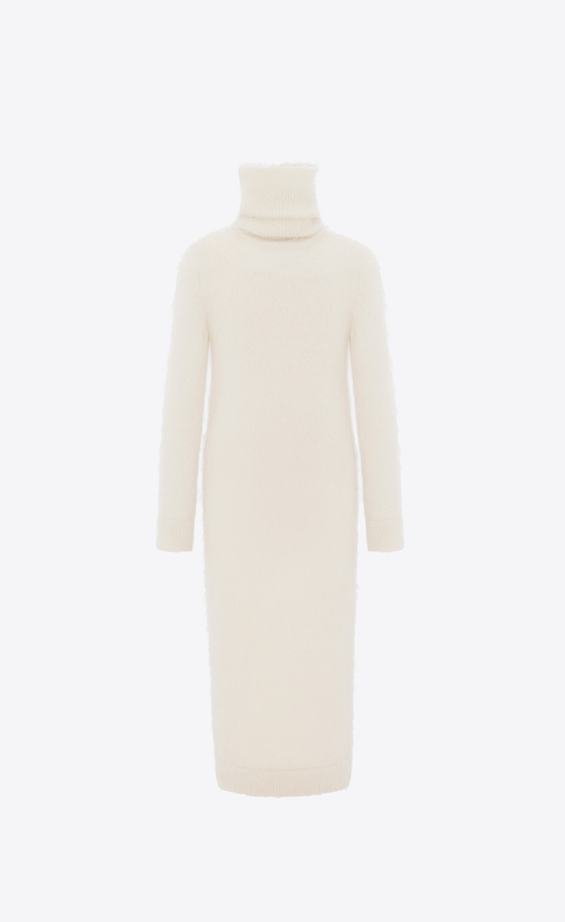 extra-long turtleneck sweater in mohair - 1