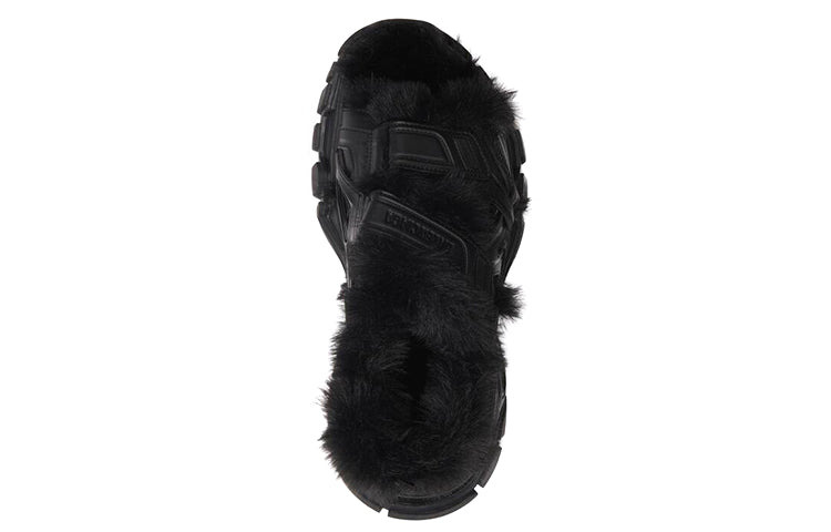 (WMNS) Balenciaga Track Sandals 'Fake Fur Black' 668560W3CQ31000 - 4