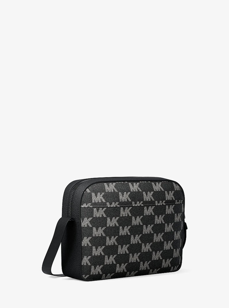 Cooper Logo Jacquard Denim Flight Bag 3