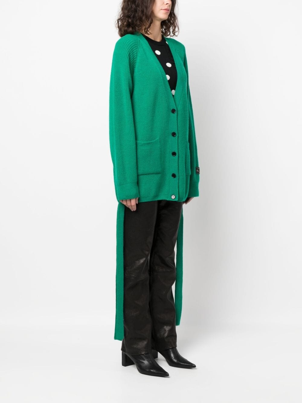 ribbed-knit wool-blend cardigan - 3