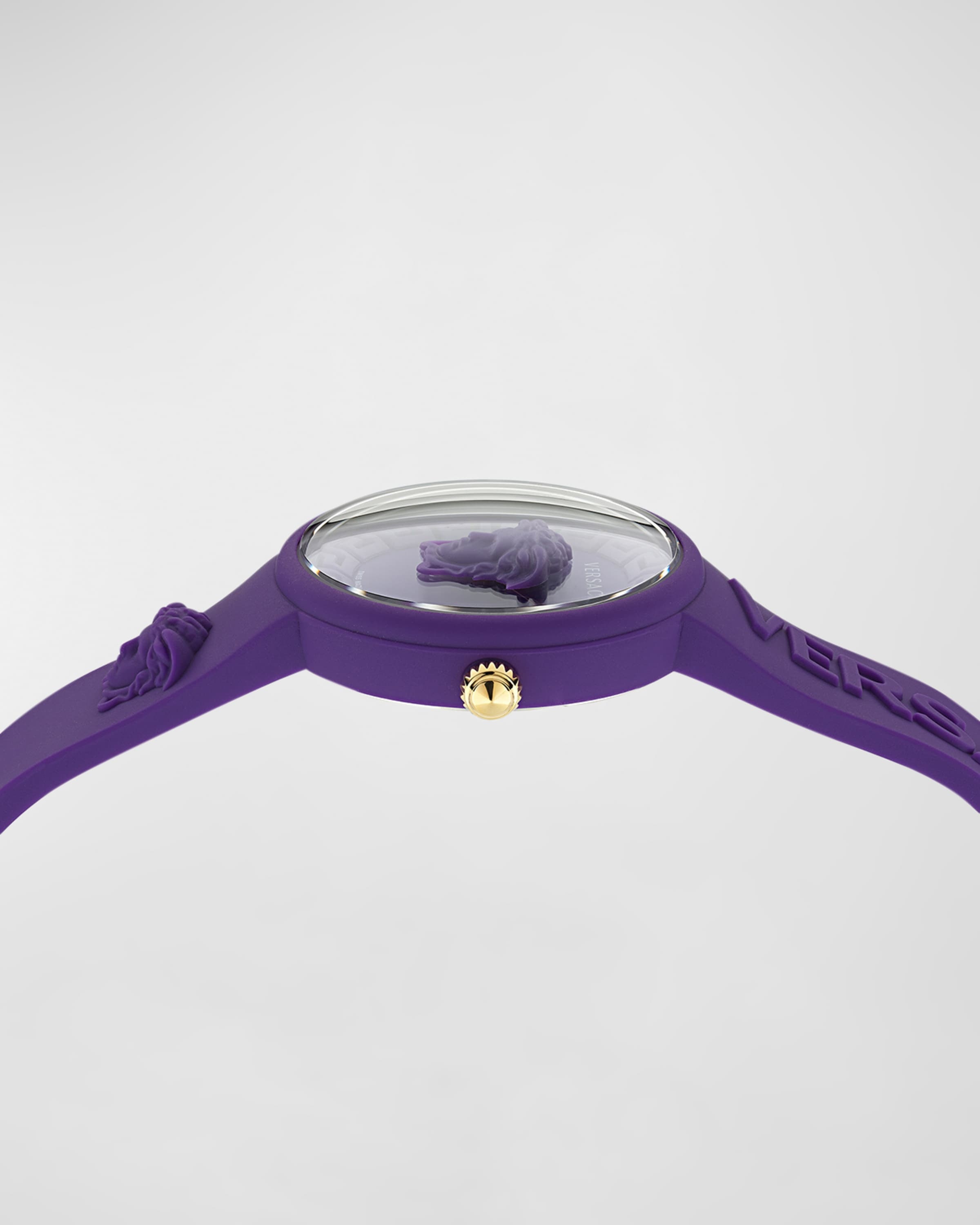 39mm Medusa Pop Watch with Silicone Strap and Matching Case, Purple - 3