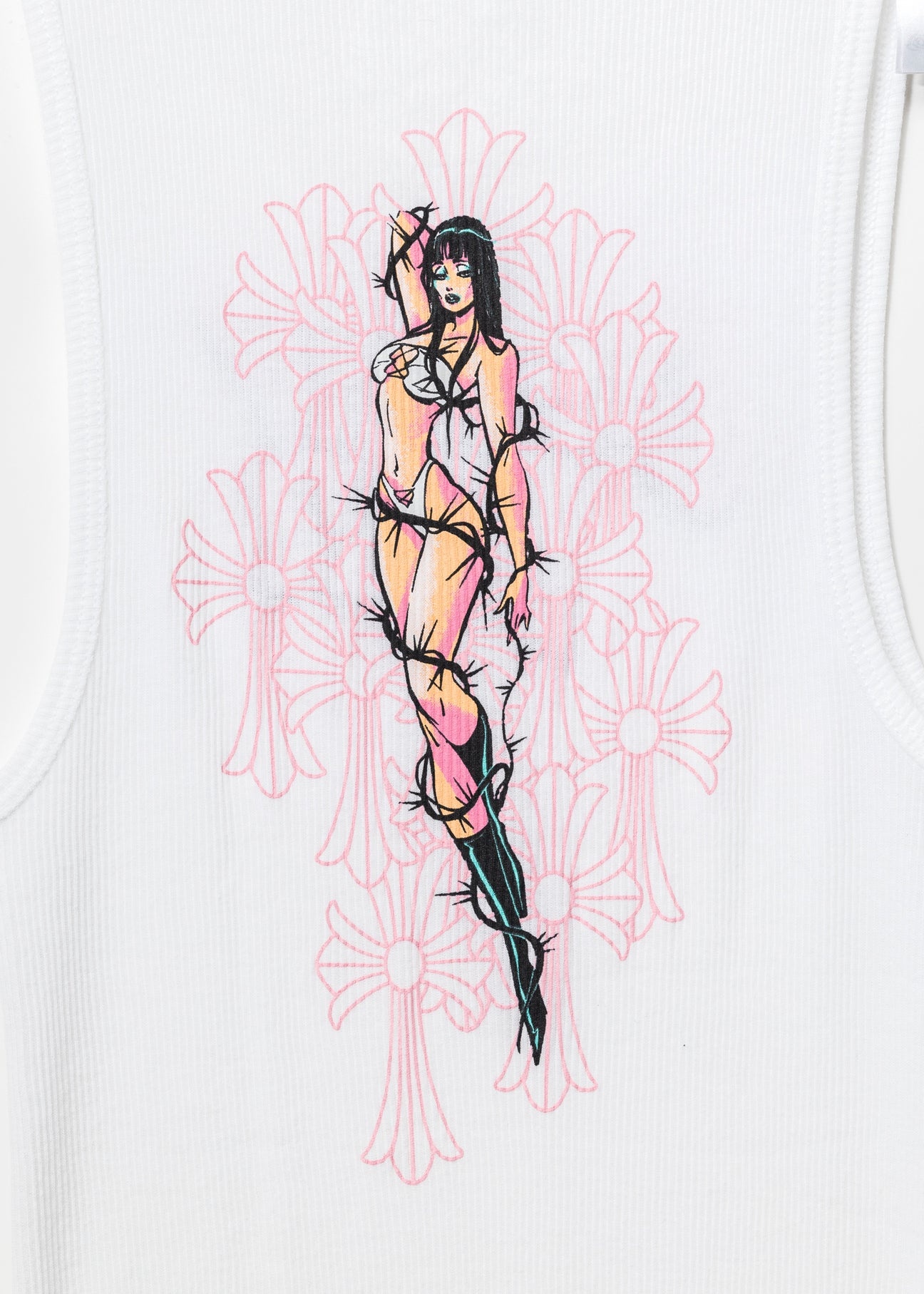 White Chrome Hearts X Deadly Doll Tank Top - 4