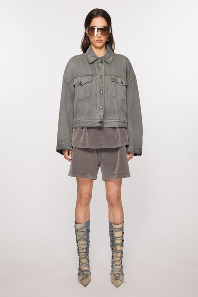 Acne Studios Denim jacket - Relaxed cropped fit - Anthracite grey outlook