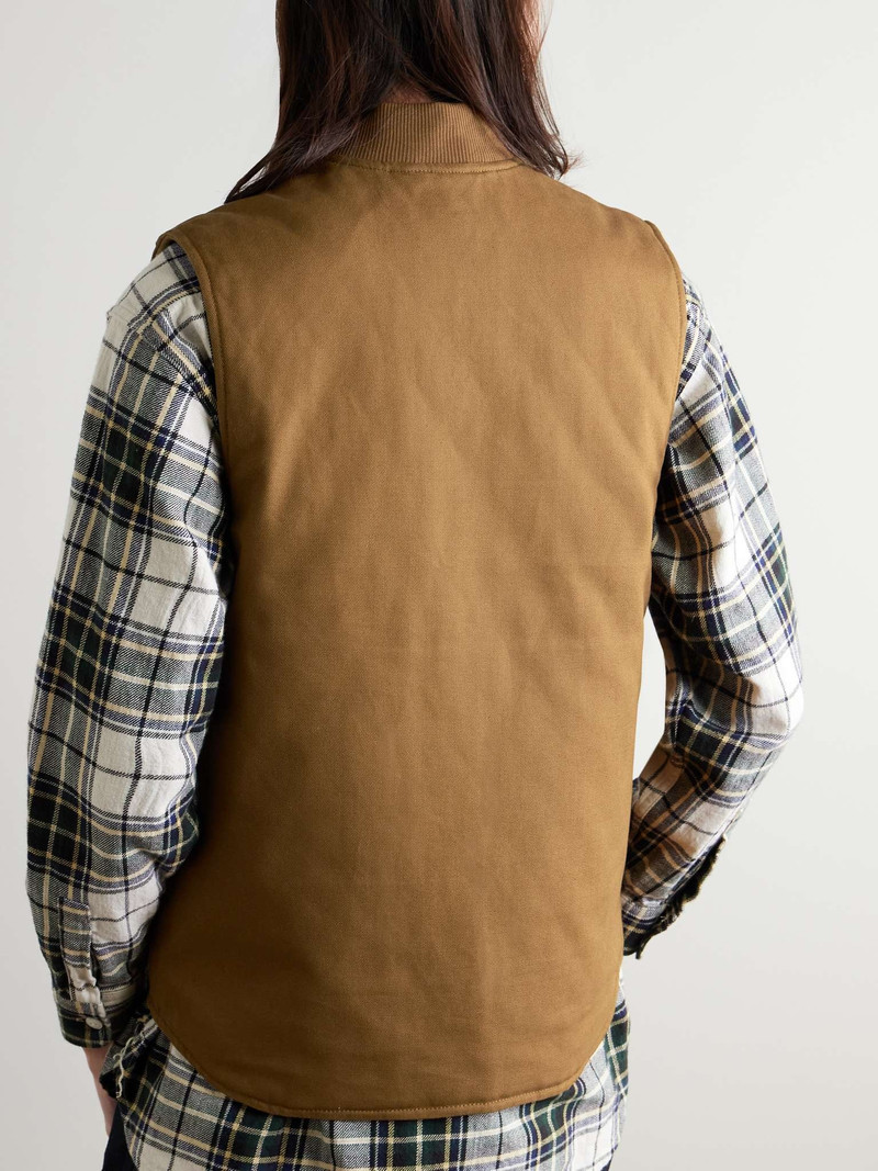 Logo-Appliquéd Cotton-Canvas Gilet 5