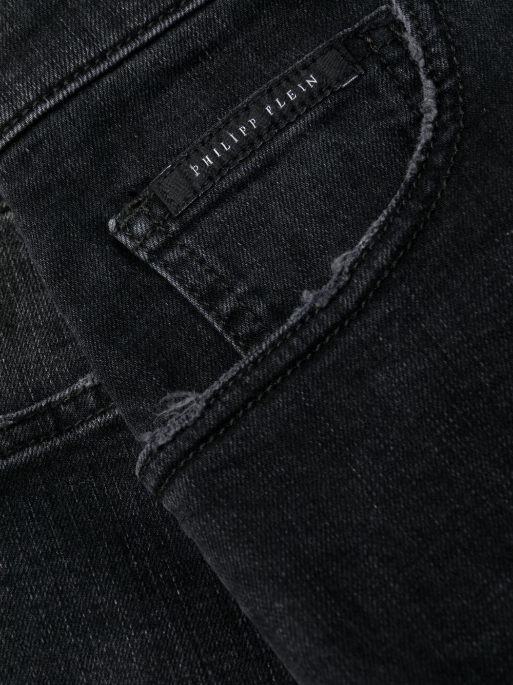 stonewashed straight-leg jeans - 7