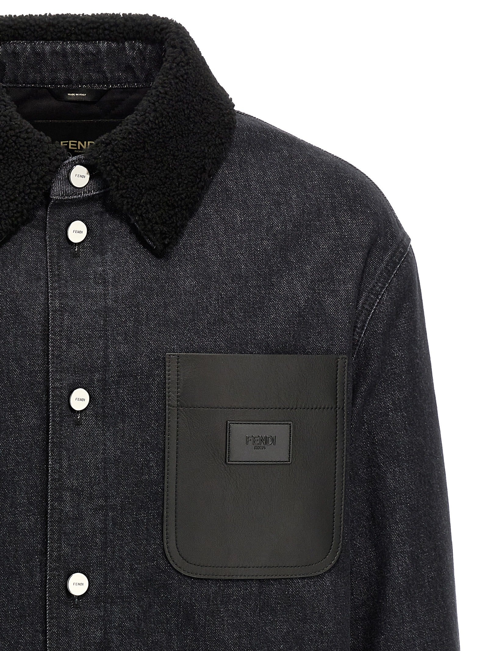 Denim Jacket Puffer Jackets Black - 3
