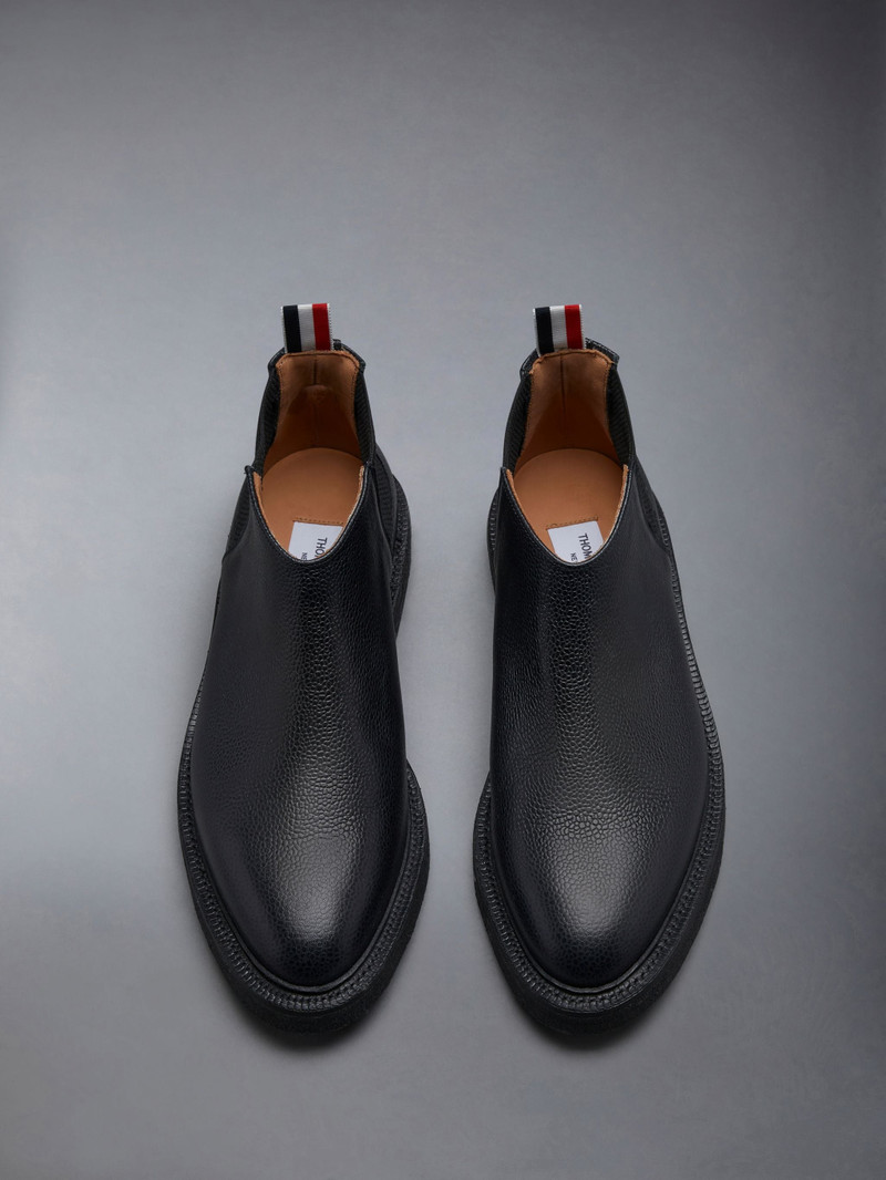 Pebble Grain Leather Crepe Sole Mid Top Chelsea Boot 4