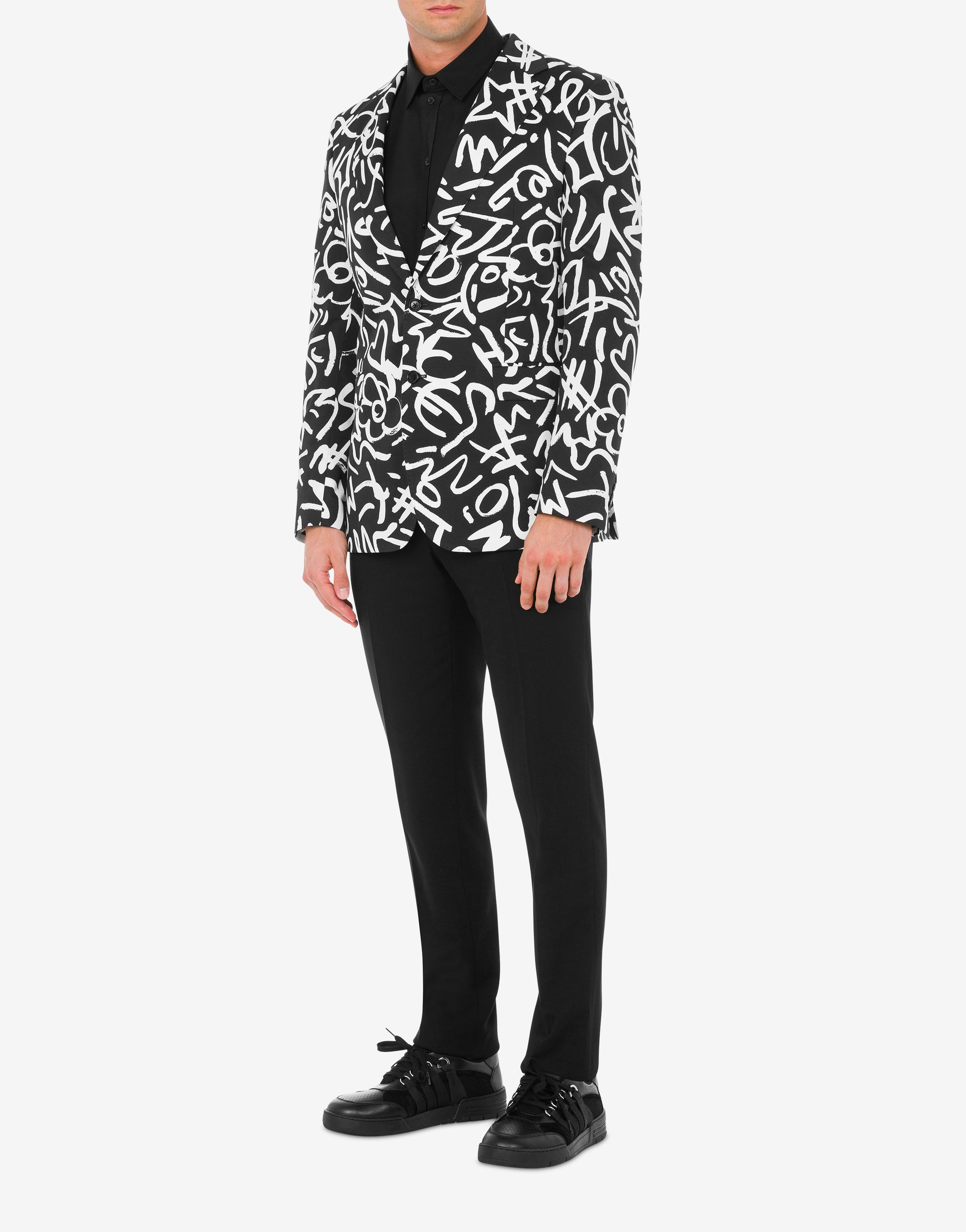 SCRIBBLE PRINT POPLIN JACKET - 2