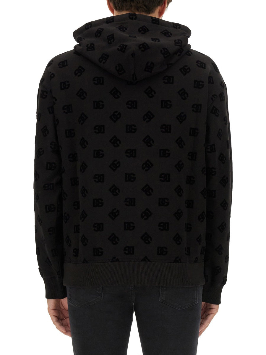 Dolce & Gabbana Men Sweatshirt With Allover Logo - 3
