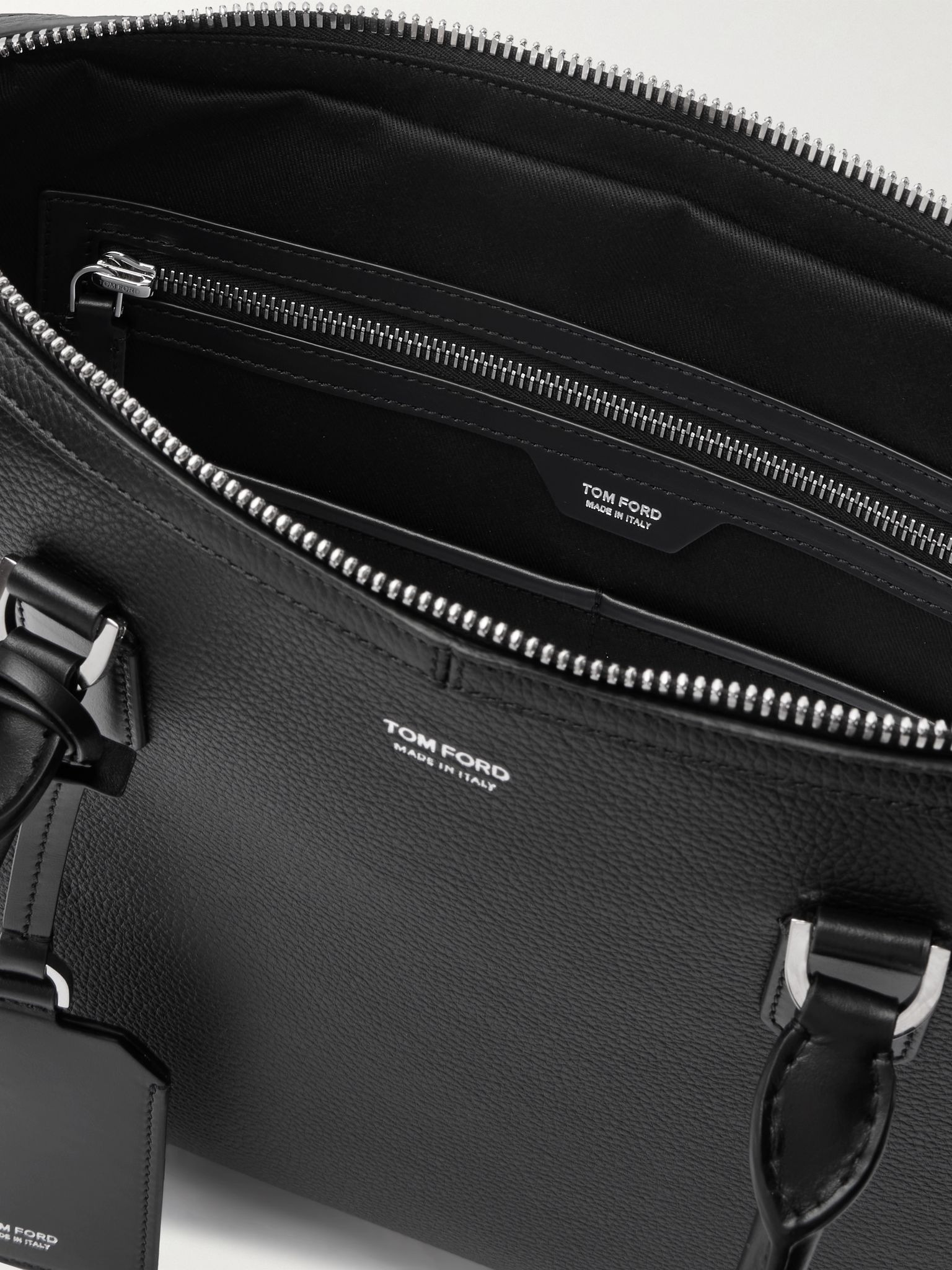 Elliot Full-Grain Leather Briefcase Black - 5