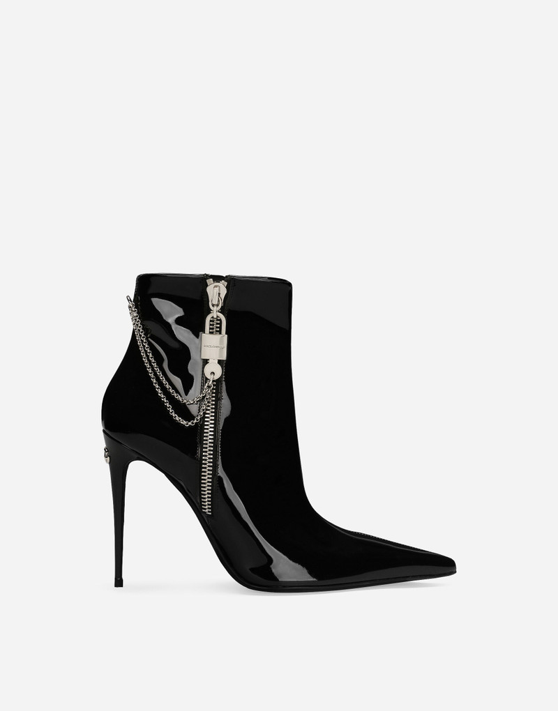 Patent leather ankle boots 1