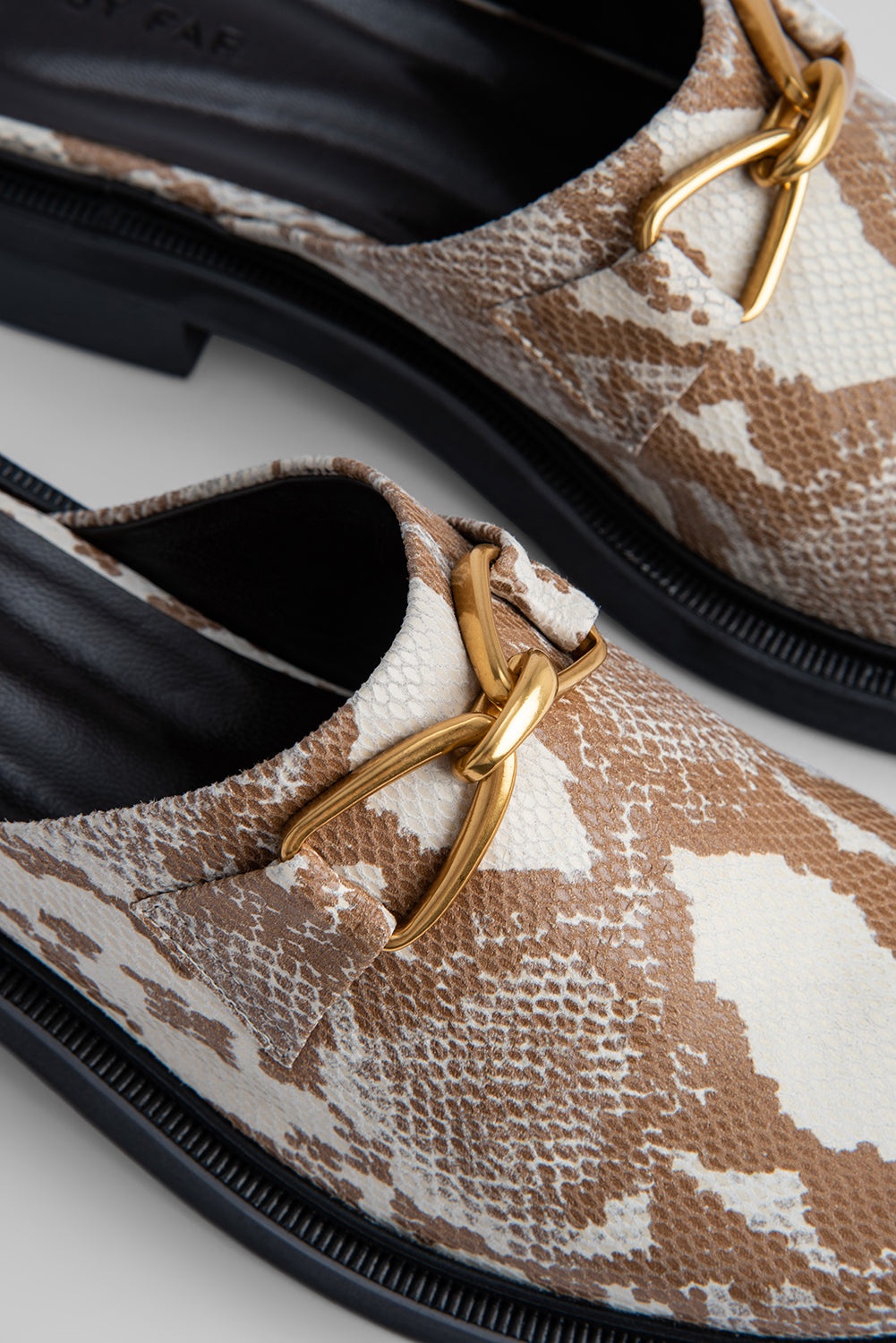 Walker Almond Snake Print Leather - 4