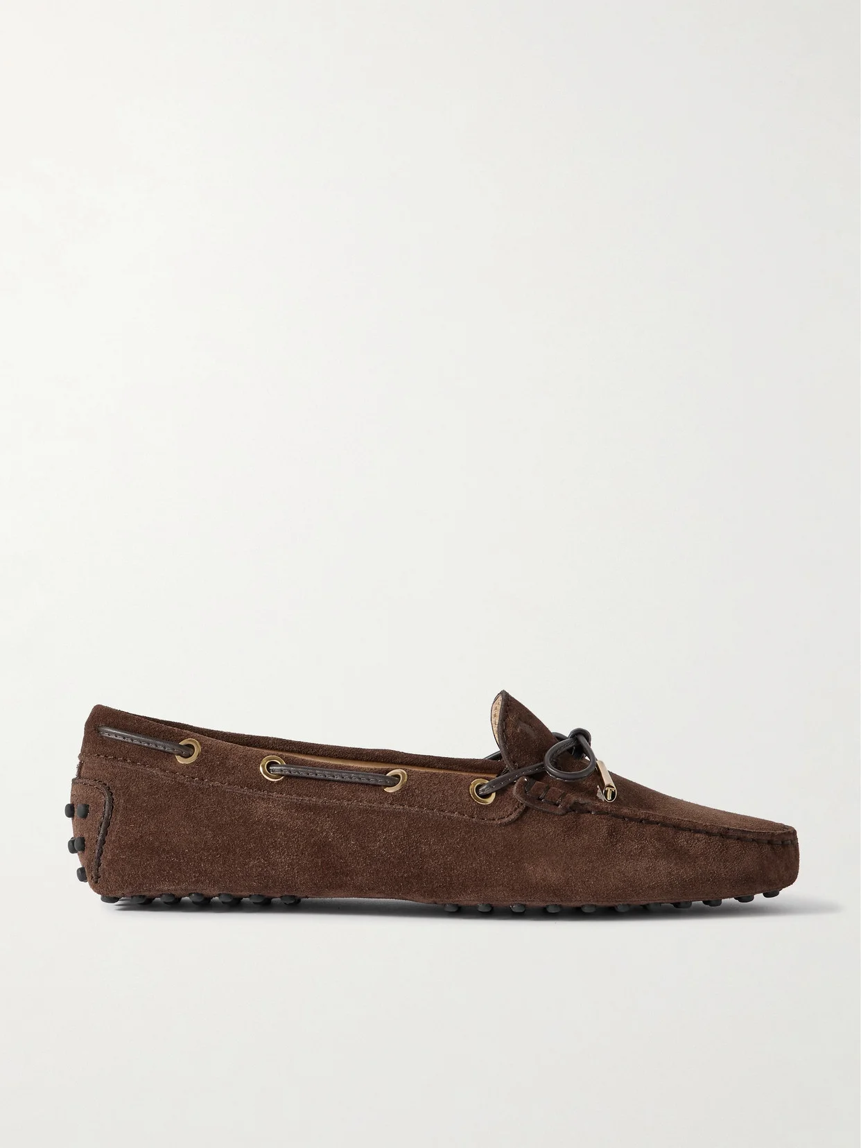 Gommino Leather-trimmed Suede Loafers - 1