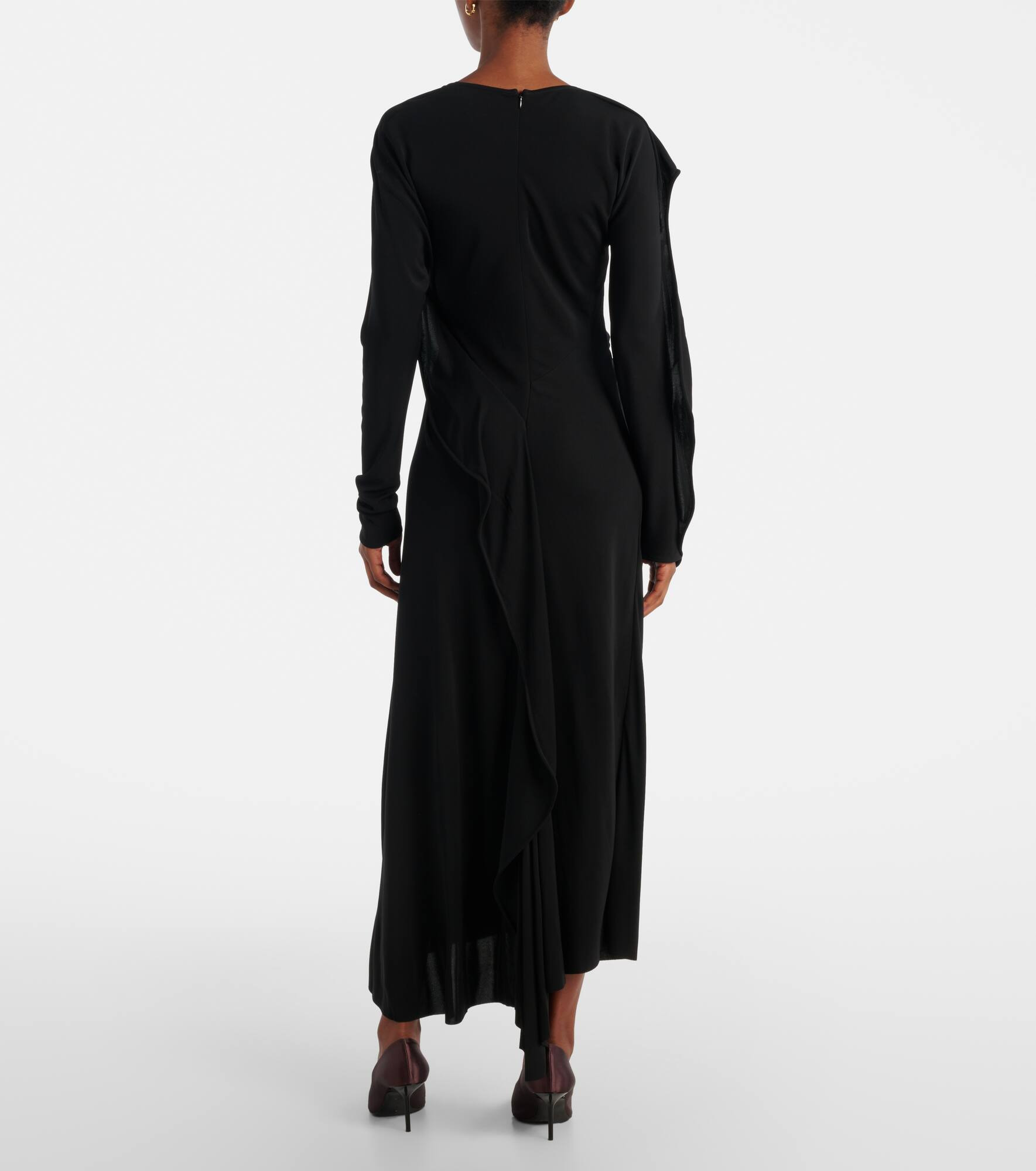 Draped jersey maxi dress - 3