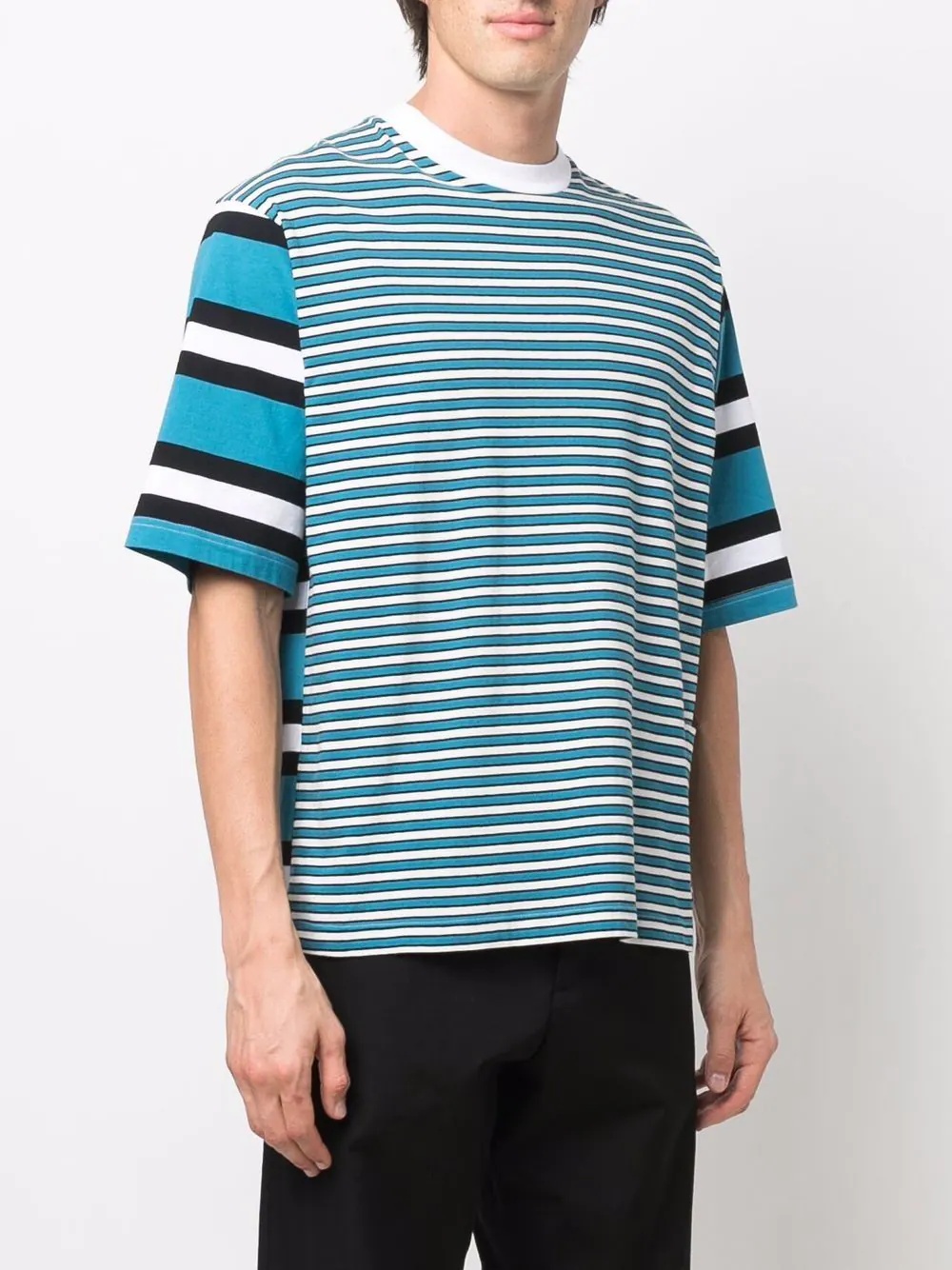 striped short-sleeve T-shirt - 3