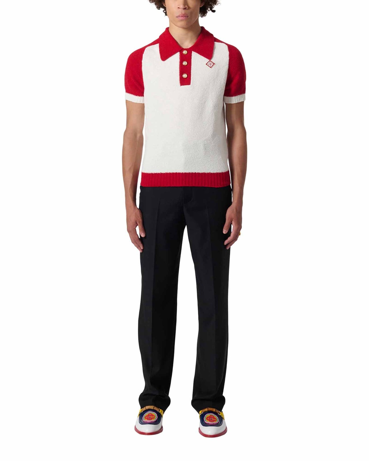 Boucle Raglan Polo Shirt | Casablanca Paris - 1