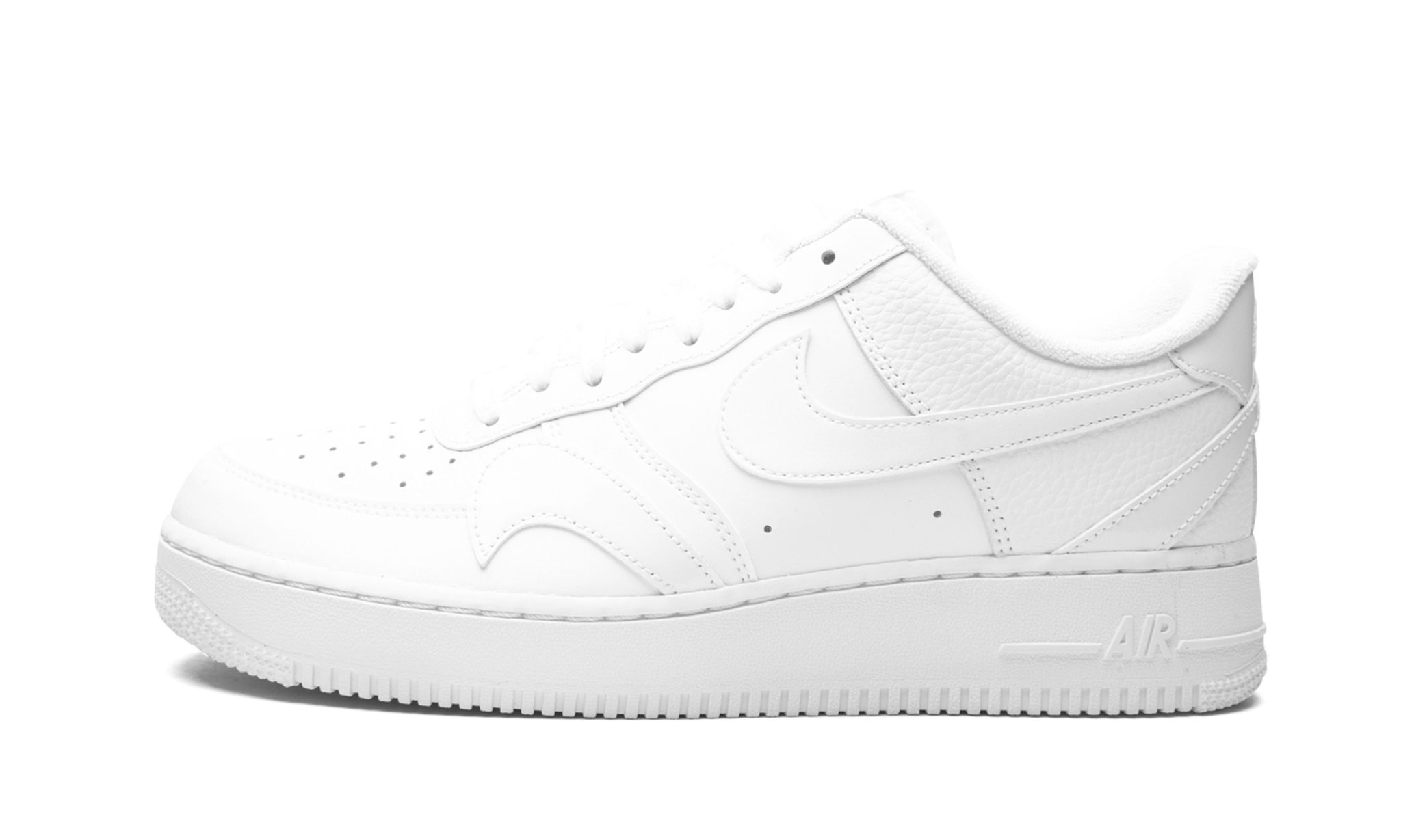 Nike Air Force 1 '07 LV8 "Misplaced Swoosh - Triple White" - 1