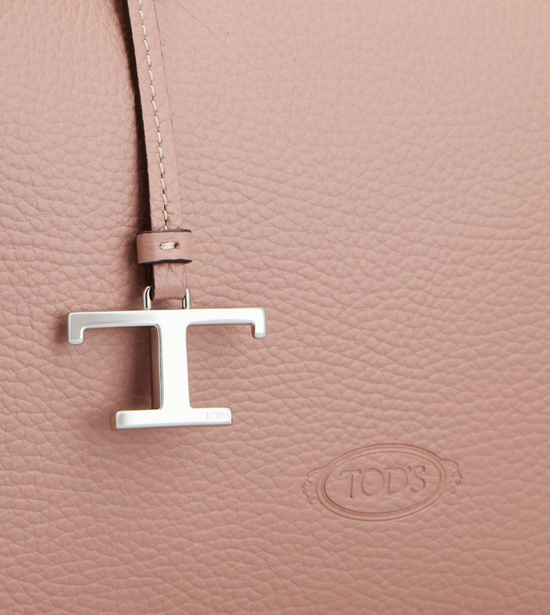 BAULETTO BAG IN LEATHER SMALL - PINK, BURGUNDY 7