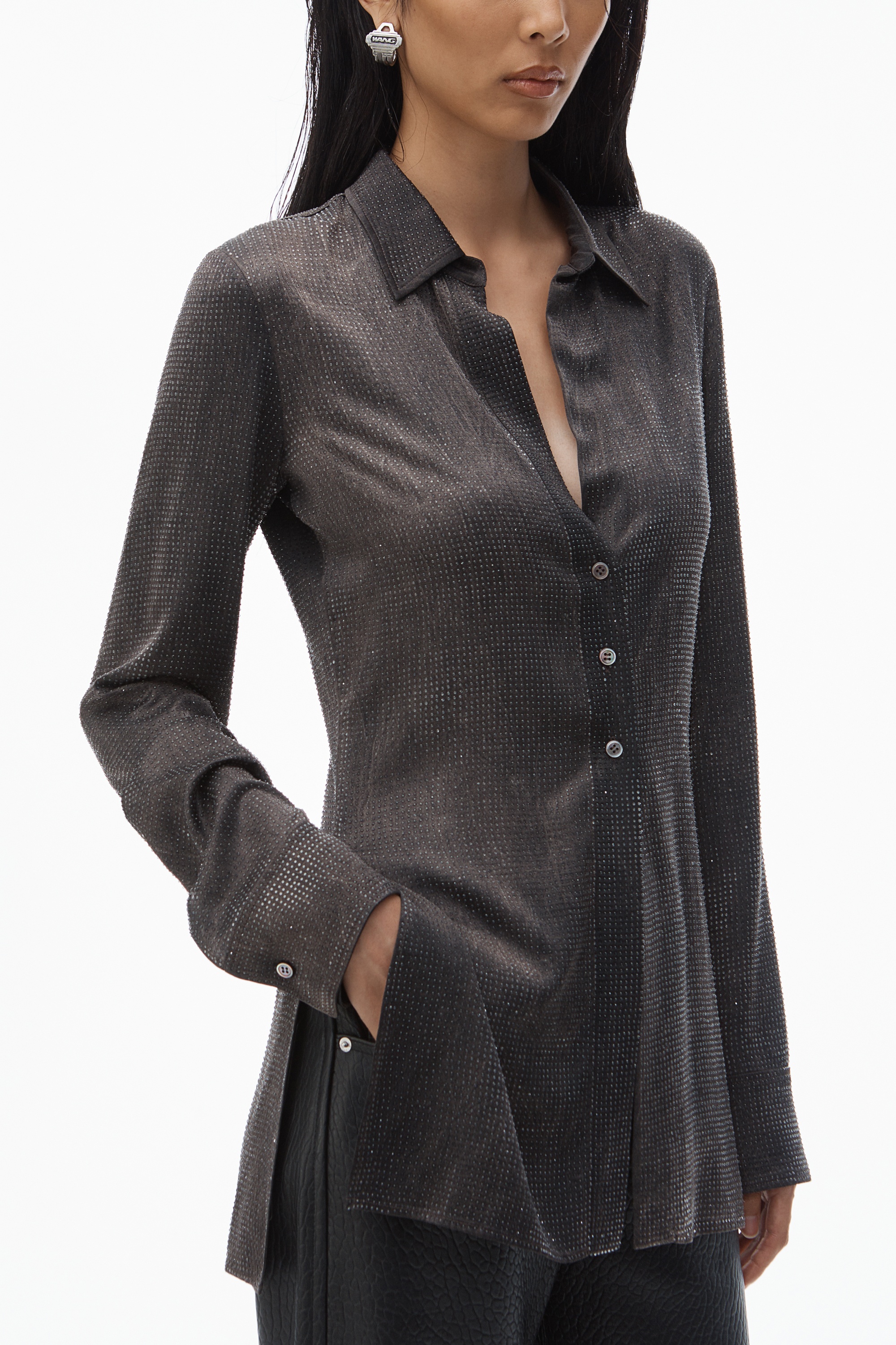Crystal Hotfix Slim-Fit Shirt - 5
