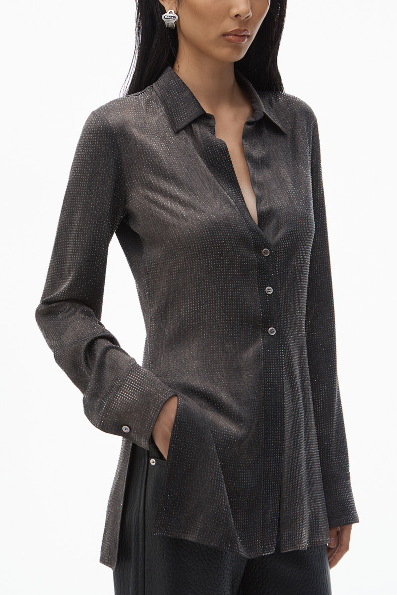 Crystal Hotfix Slim-Fit Shirt 5