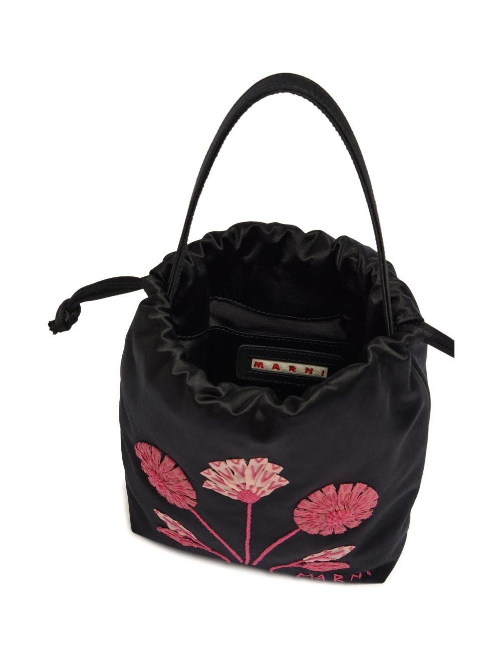 small floral-embroidered bucket bag - 5