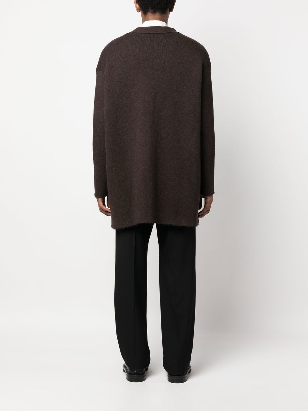 oversize V-neck cardigan - 4