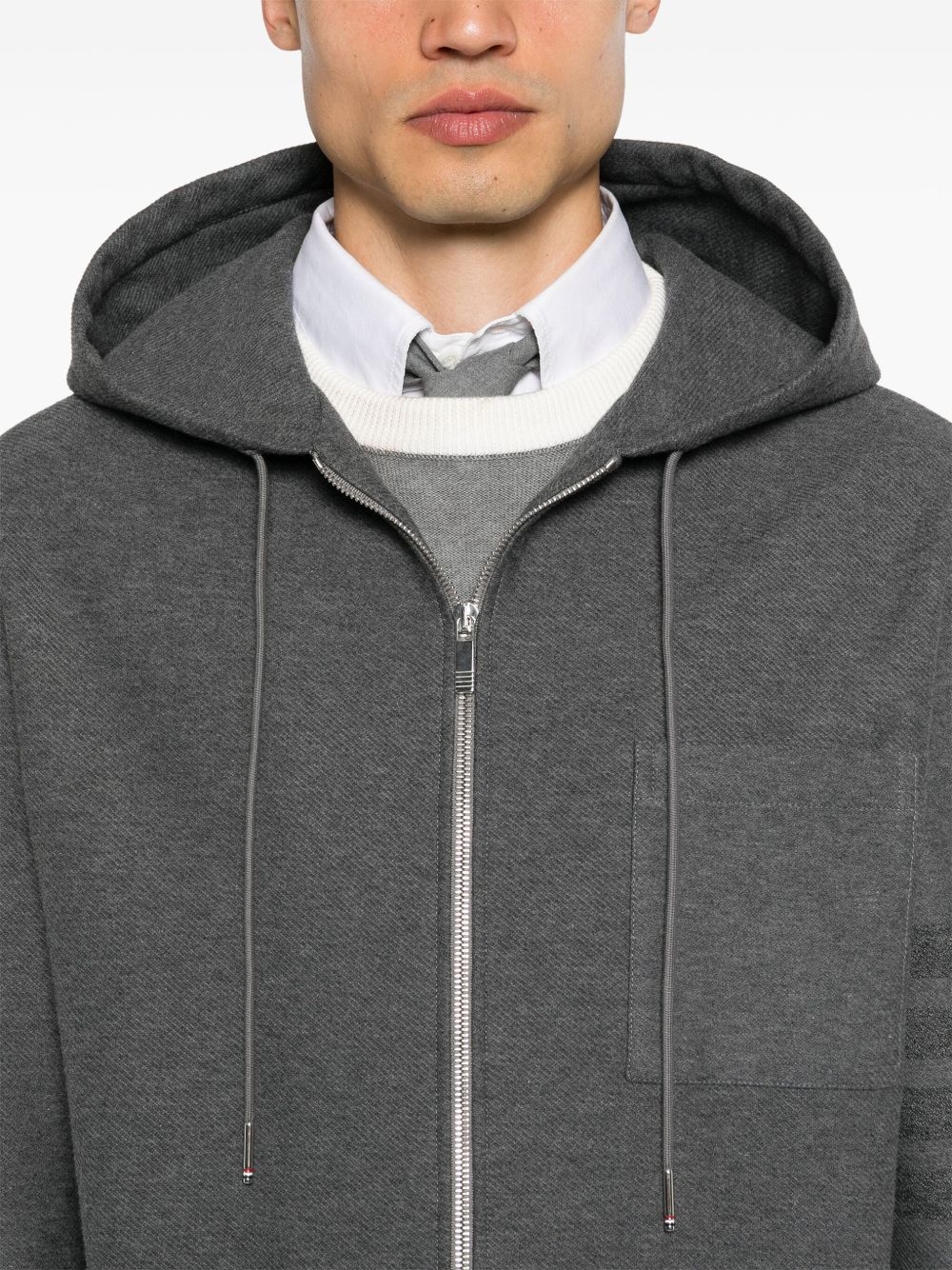 4 Bar-stripe hooded jacket - 5