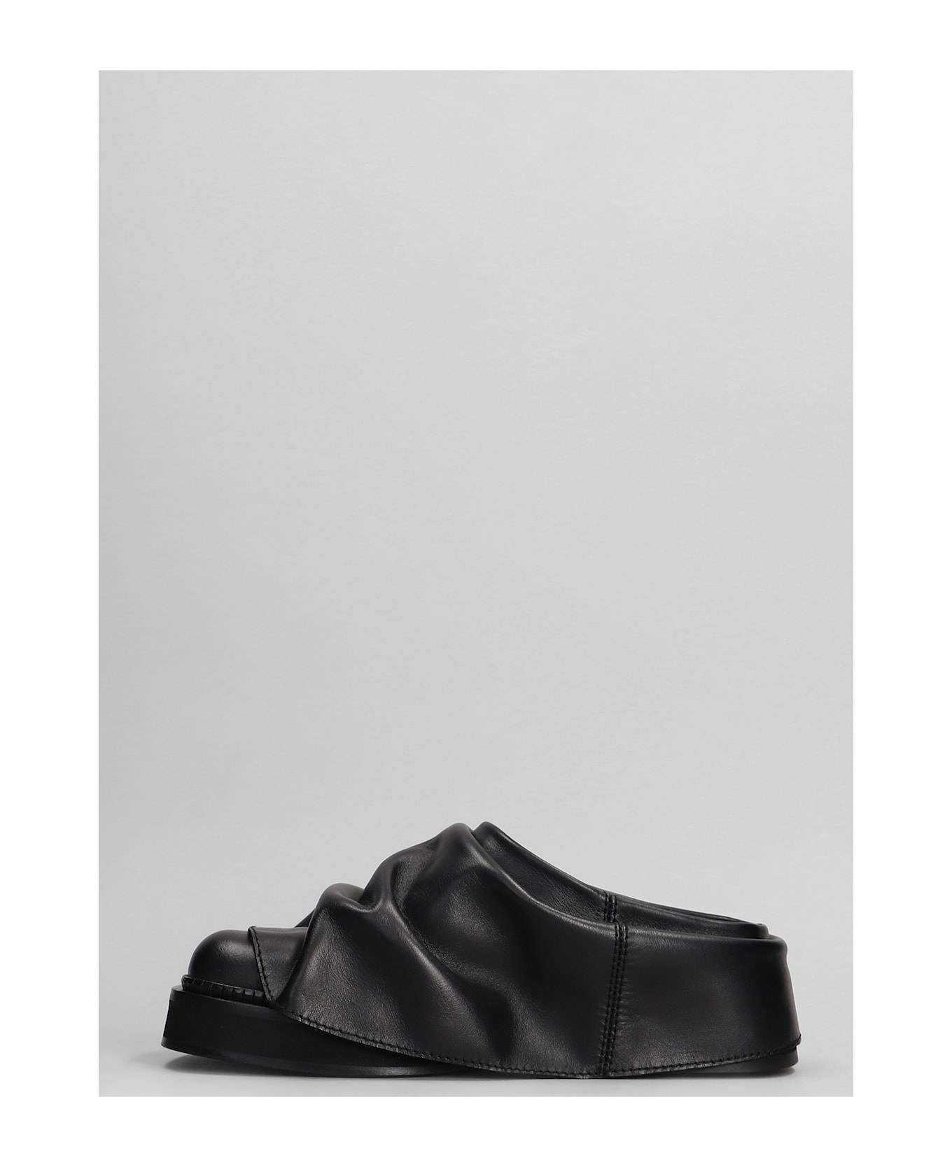 Mini Robin Slipper-mule In Black Leather - 3