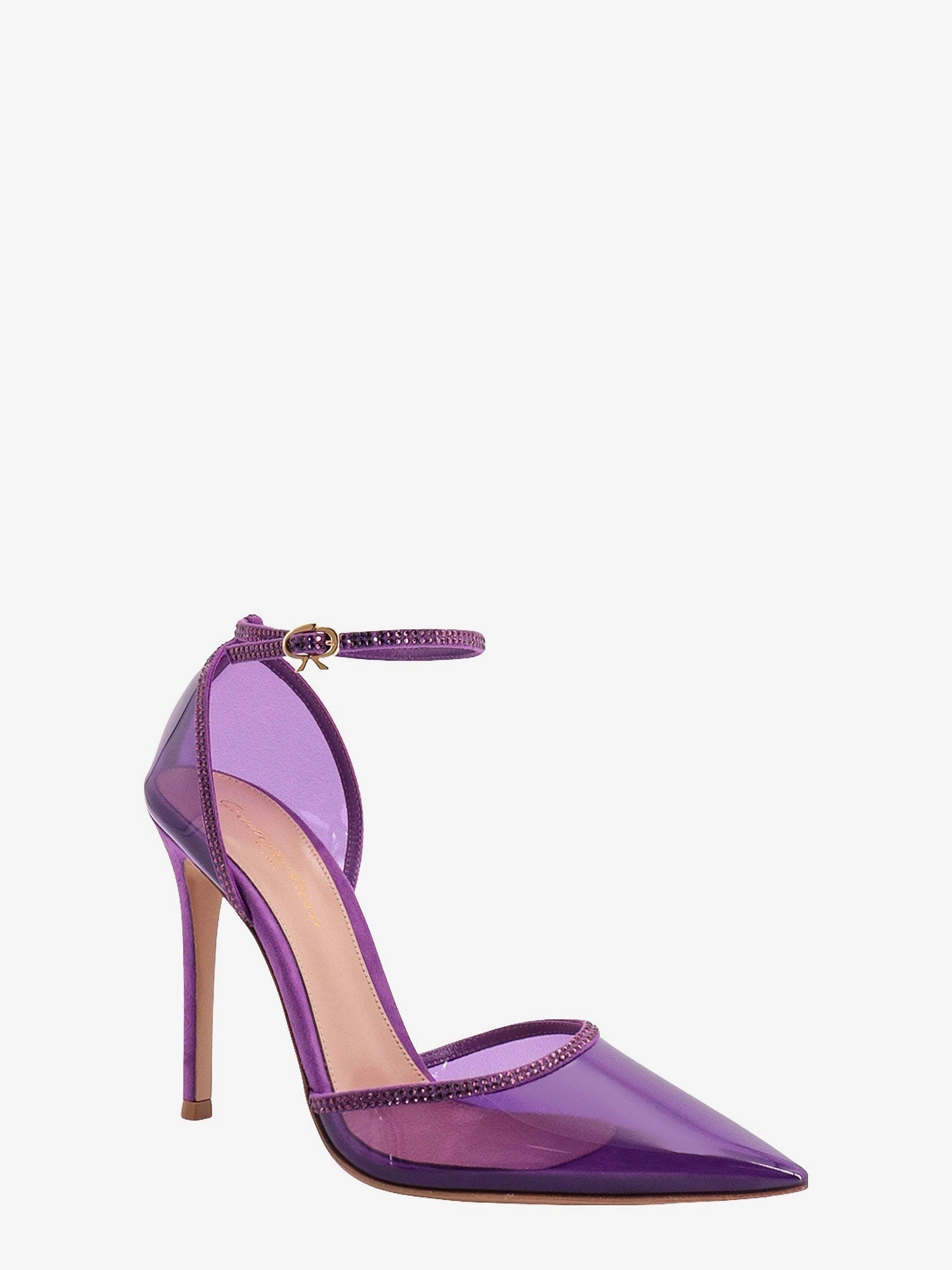 Gianvito Rossi Pvc Décolleté With Rhinestone Profiles - 2
