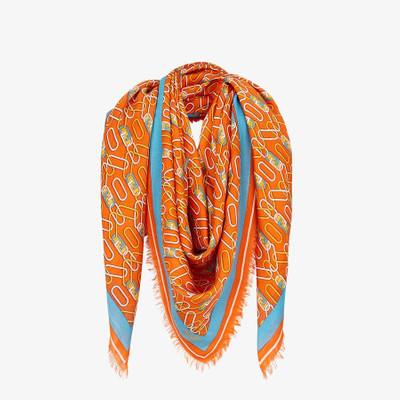 FENDI Orange silk shawl outlook
