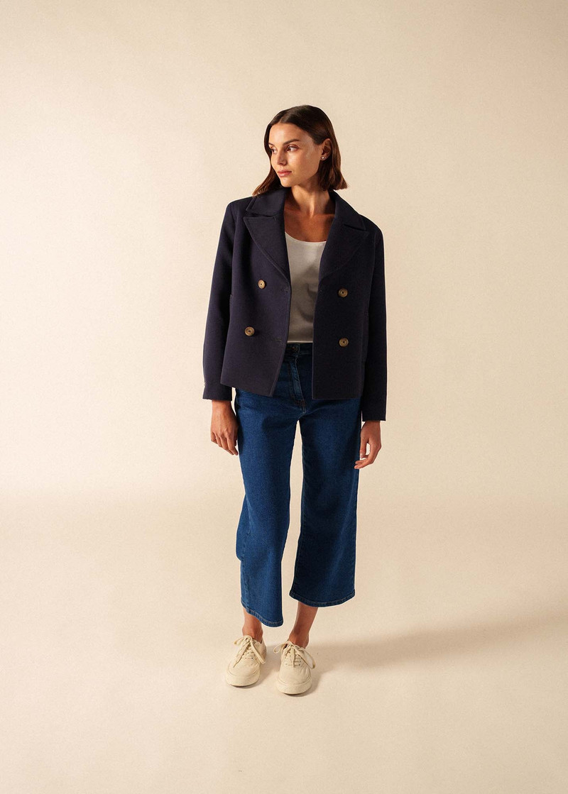 ST CATHY Cotton Canvas Peacoat 3