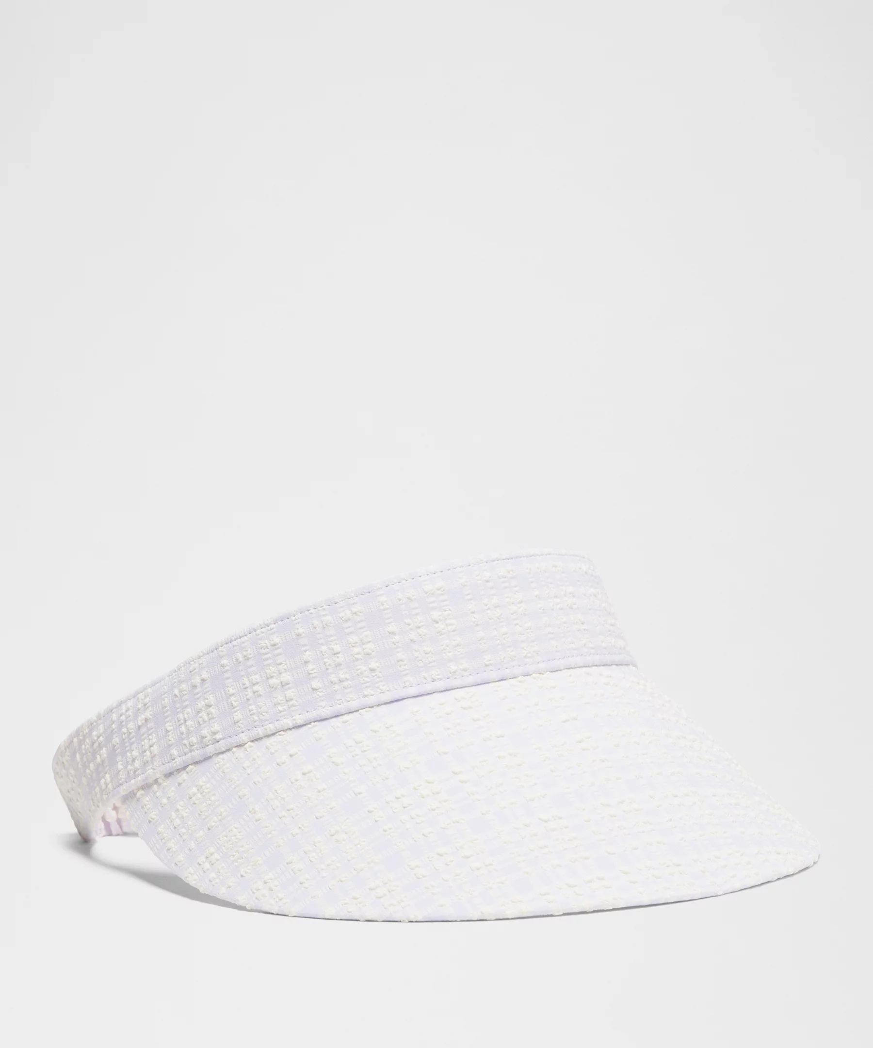 Women's Seersucker Check Removable Sweatband Visor - 1