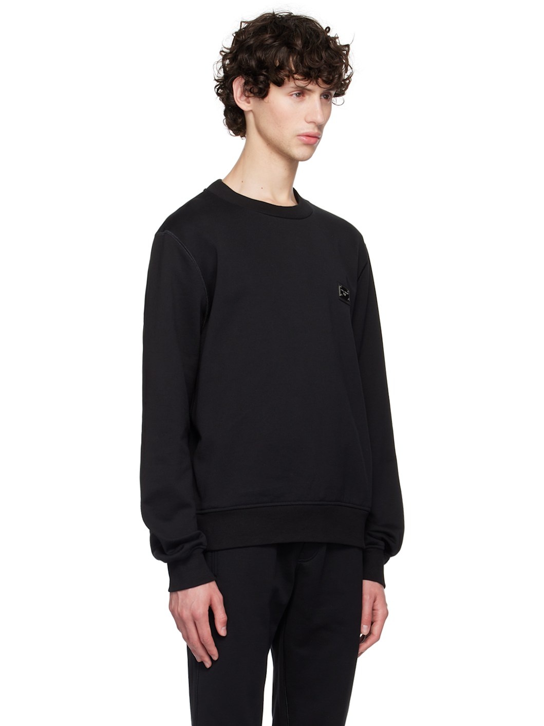 Black Logo Plaque Sweatshirt - 2