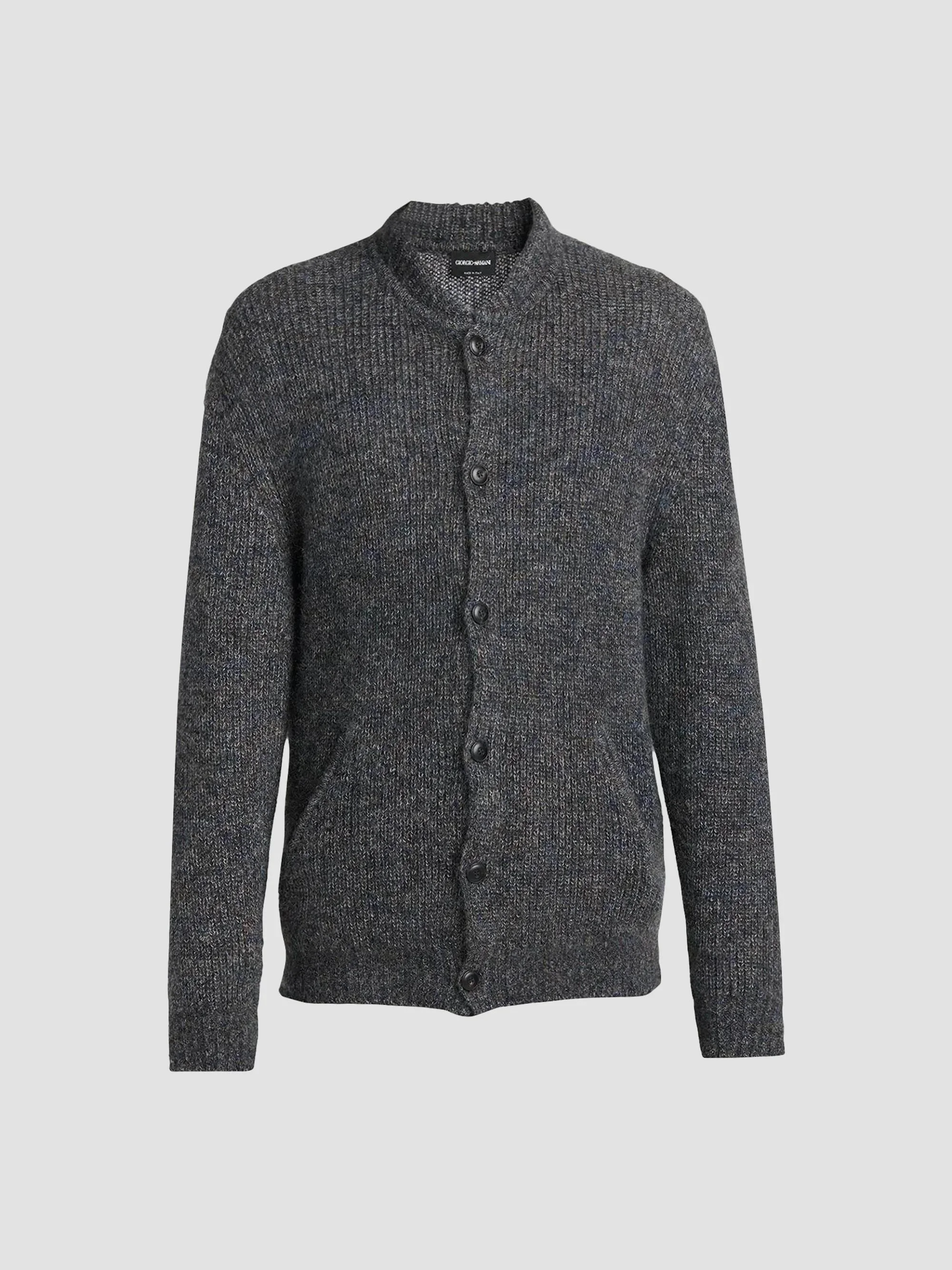 Men's Mohair-Blend Cardigan - Grey - 1
