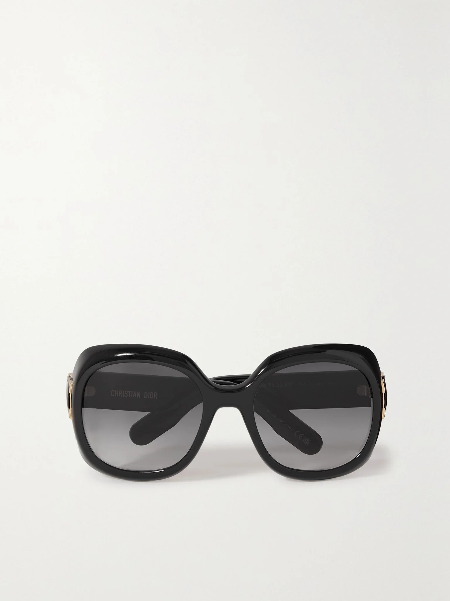 Lady 95.22 R2I oversized round-frame acetate sunglasses Black - 1