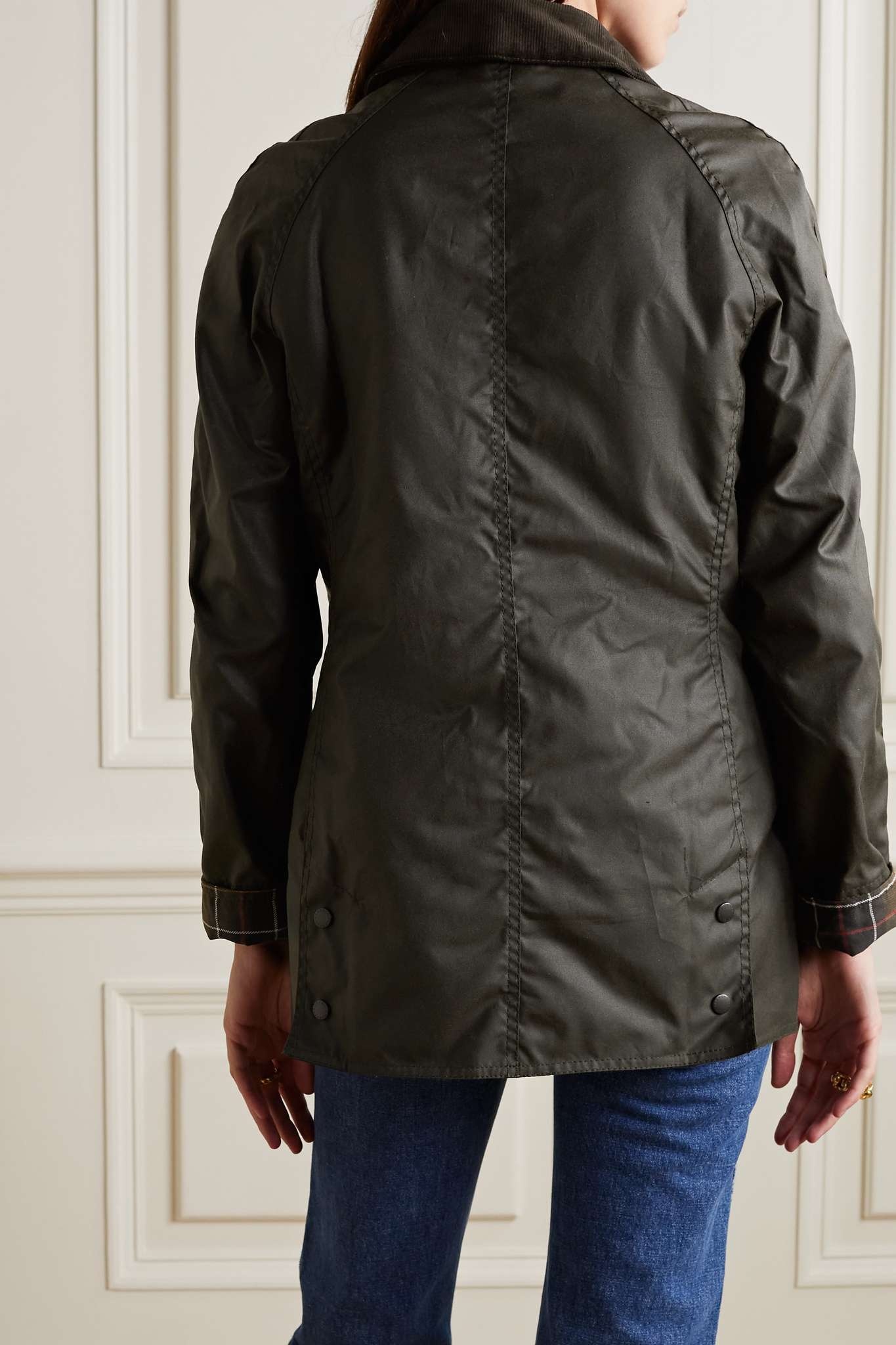 Beadnell corduroy-trimmed waxed-cotton jacket - 4