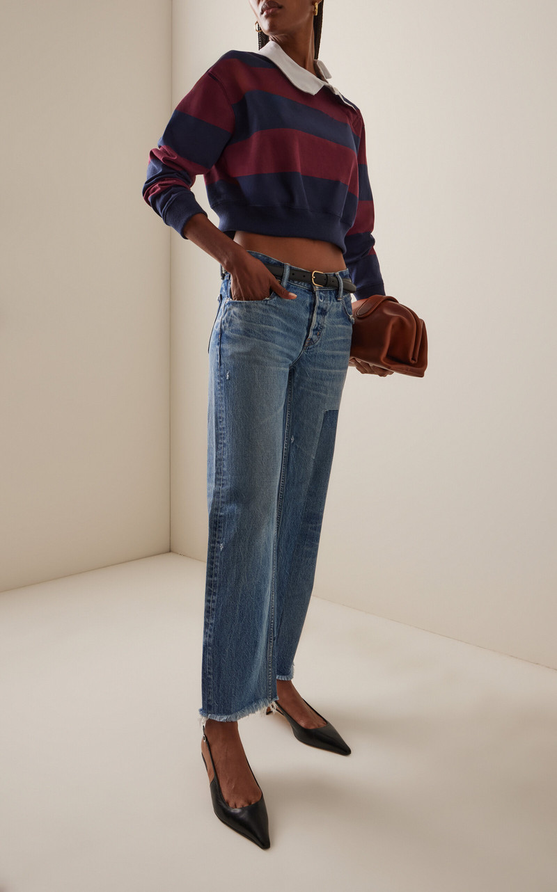 MOUSSY VINTAGE Woodville Rigid Low-Rise Straight-Leg Jeans medium wash outlook