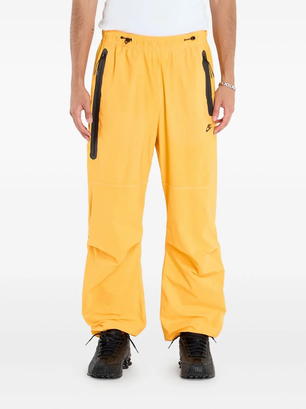 zip-pocket woven trousers - 1