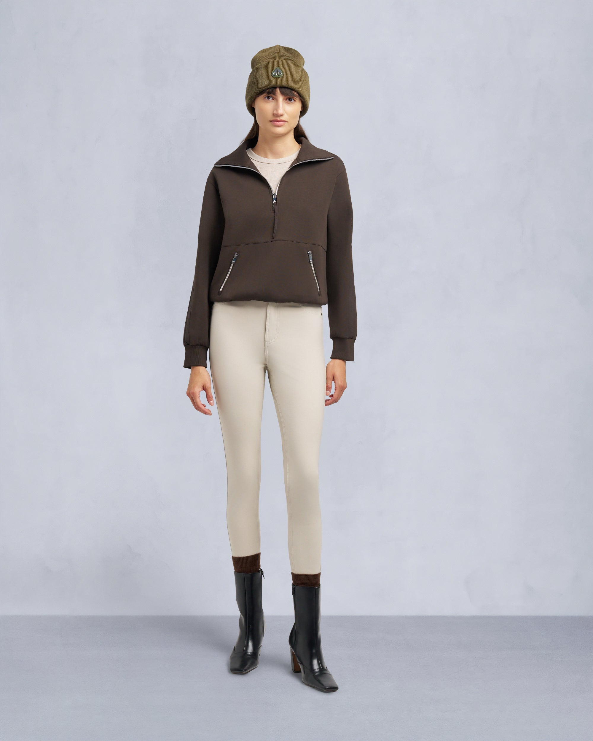 MIX MEDIA QUARTER ZIP SWEATER - 2