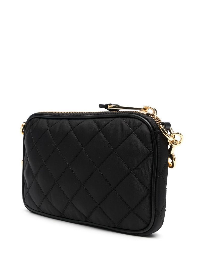 logo-patch quilted shoulder bag - 3