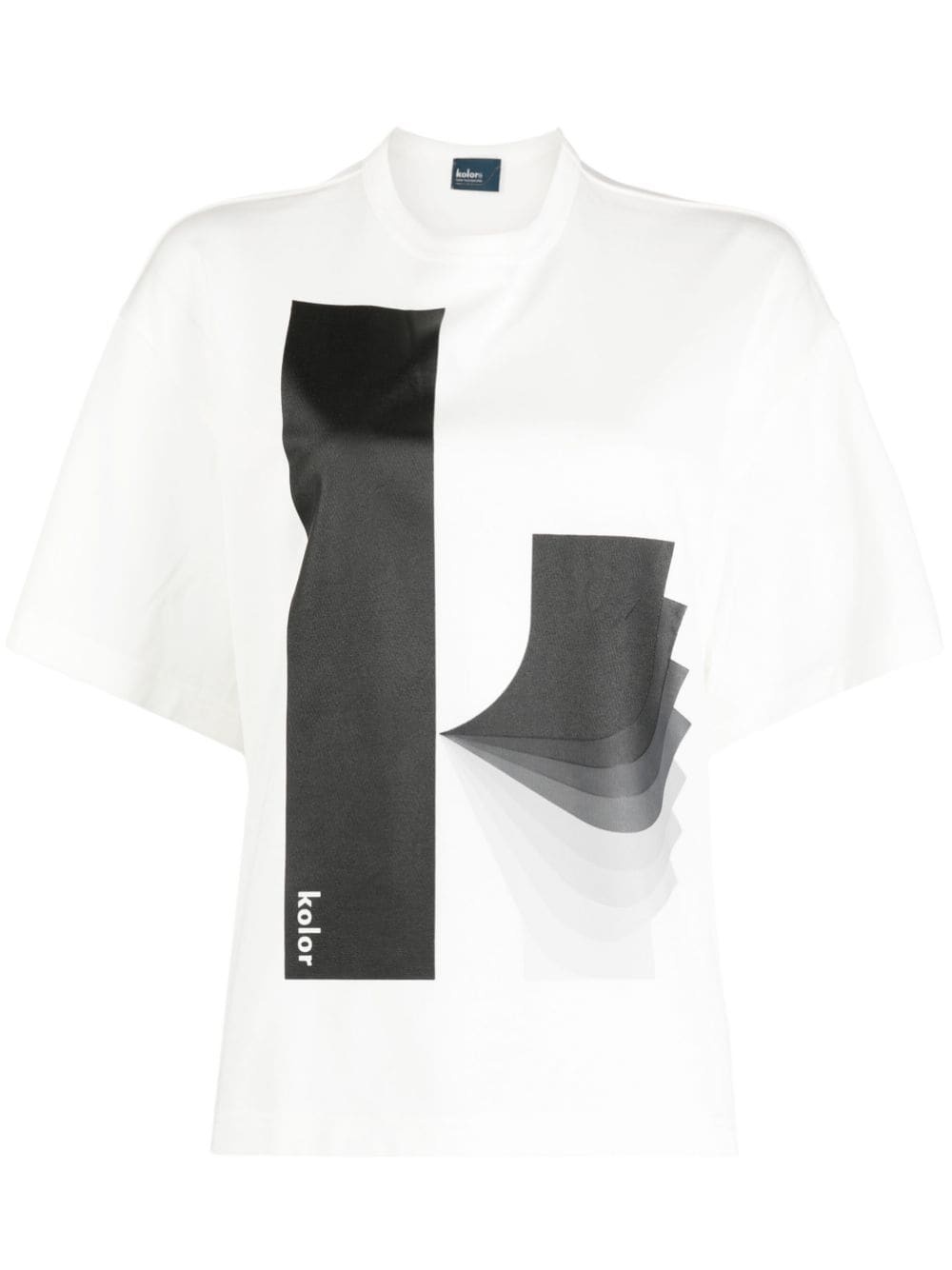 Kolor logo-print cotton T-shirt | REVERSIBLE