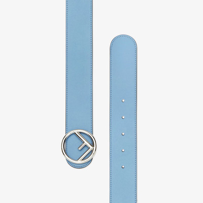 FENDI Light blue leather belt outlook