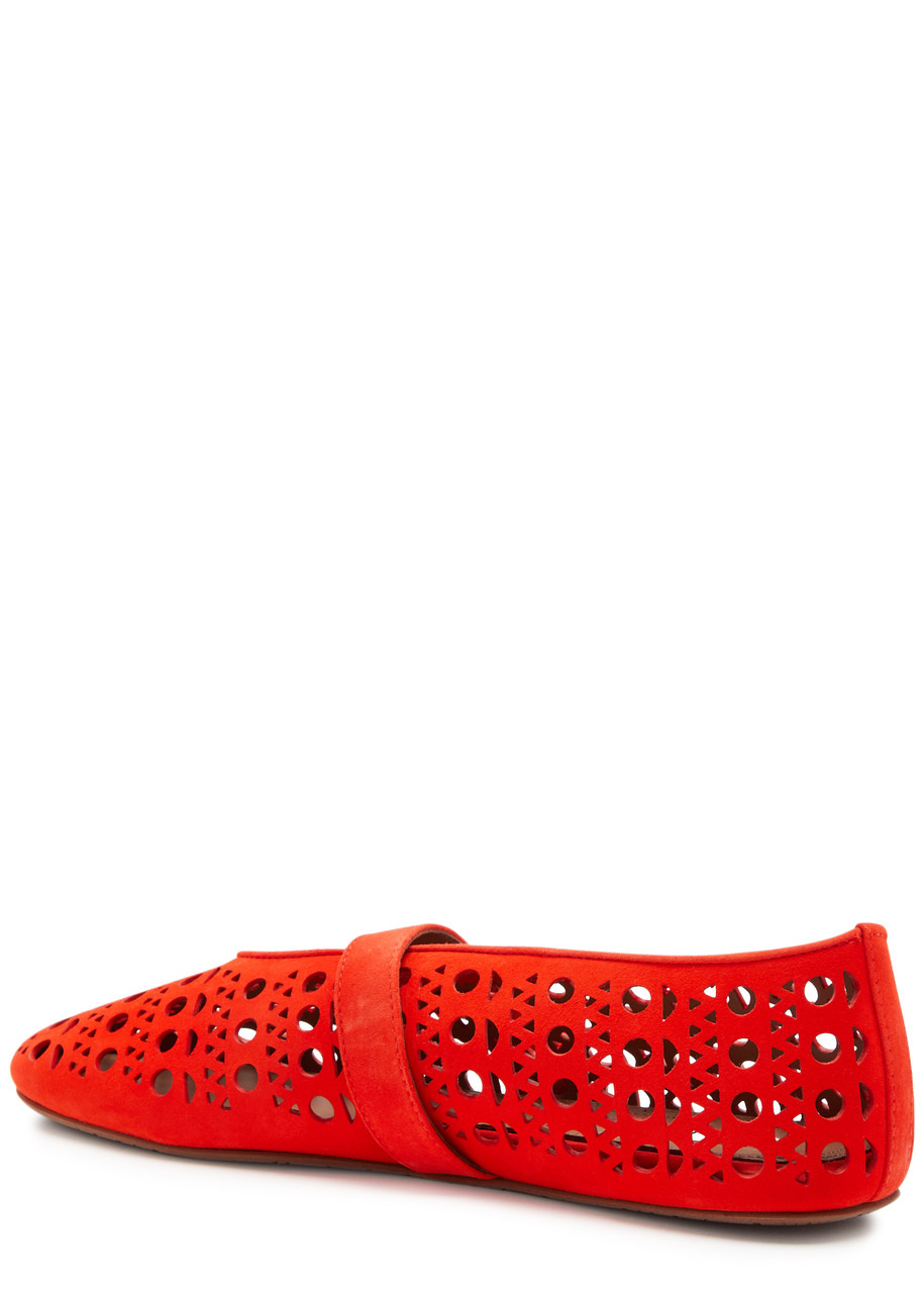 Vienne cut-out suede ballet flats - 2